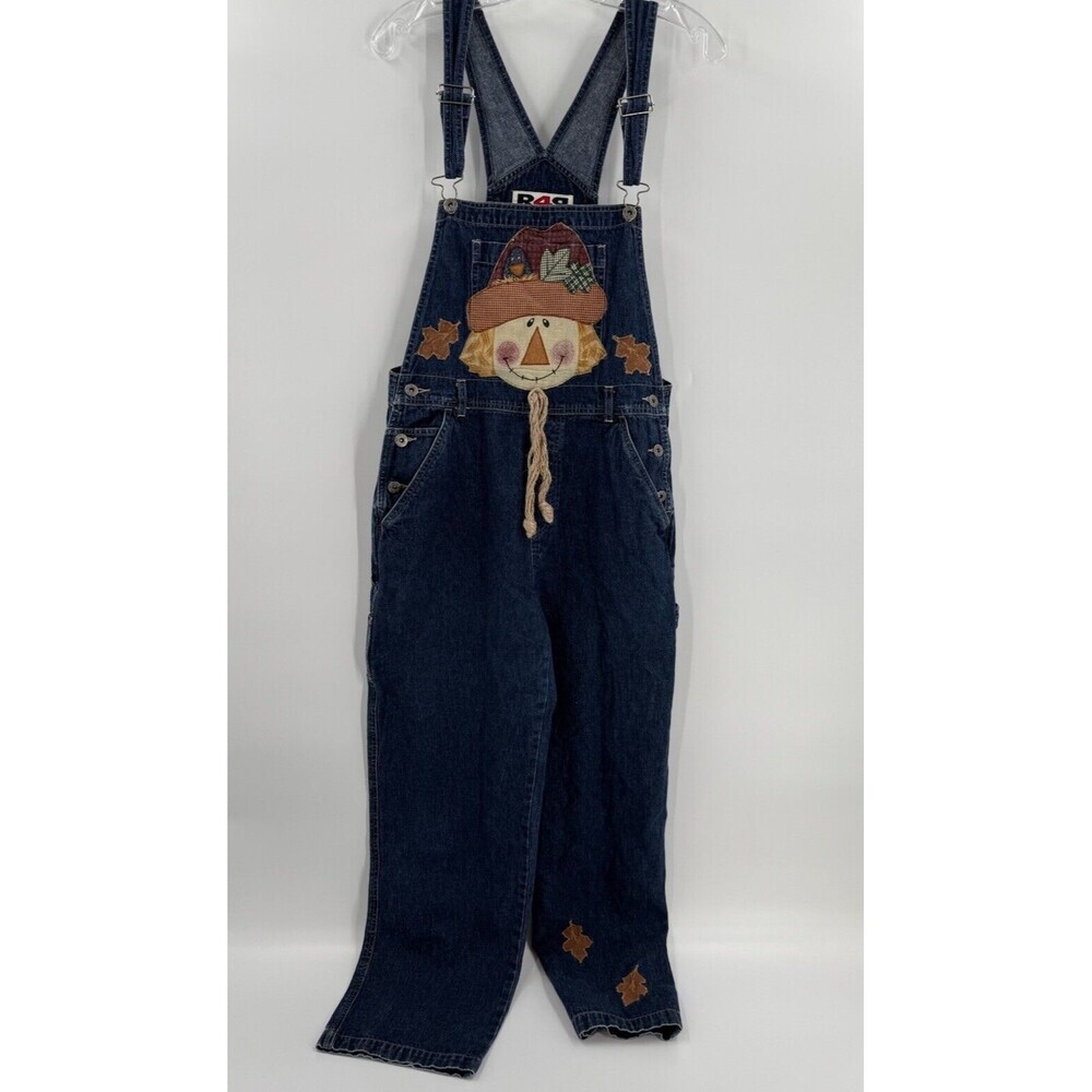 RAVE 4 REAL R4R BIB OVERALLS 100% COTTON  SCARECROW SIZE MEDIUM BOHO CORE